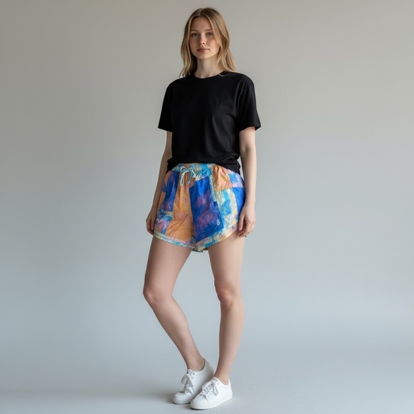 Free People Movement Glow & Gather Running Shorts Multicolored Lined Size Small - Picture 2 of 9